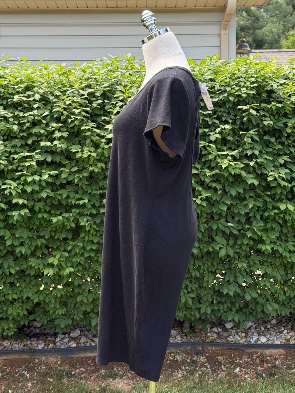 NEW Anthropologie T.La Layered Cutout Harness Black Dress Minimalist Capsule XL - Picture 4 of 13